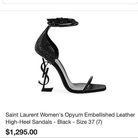 Saint Laurent women’s optimism embellished heel - Picture 2 of 8